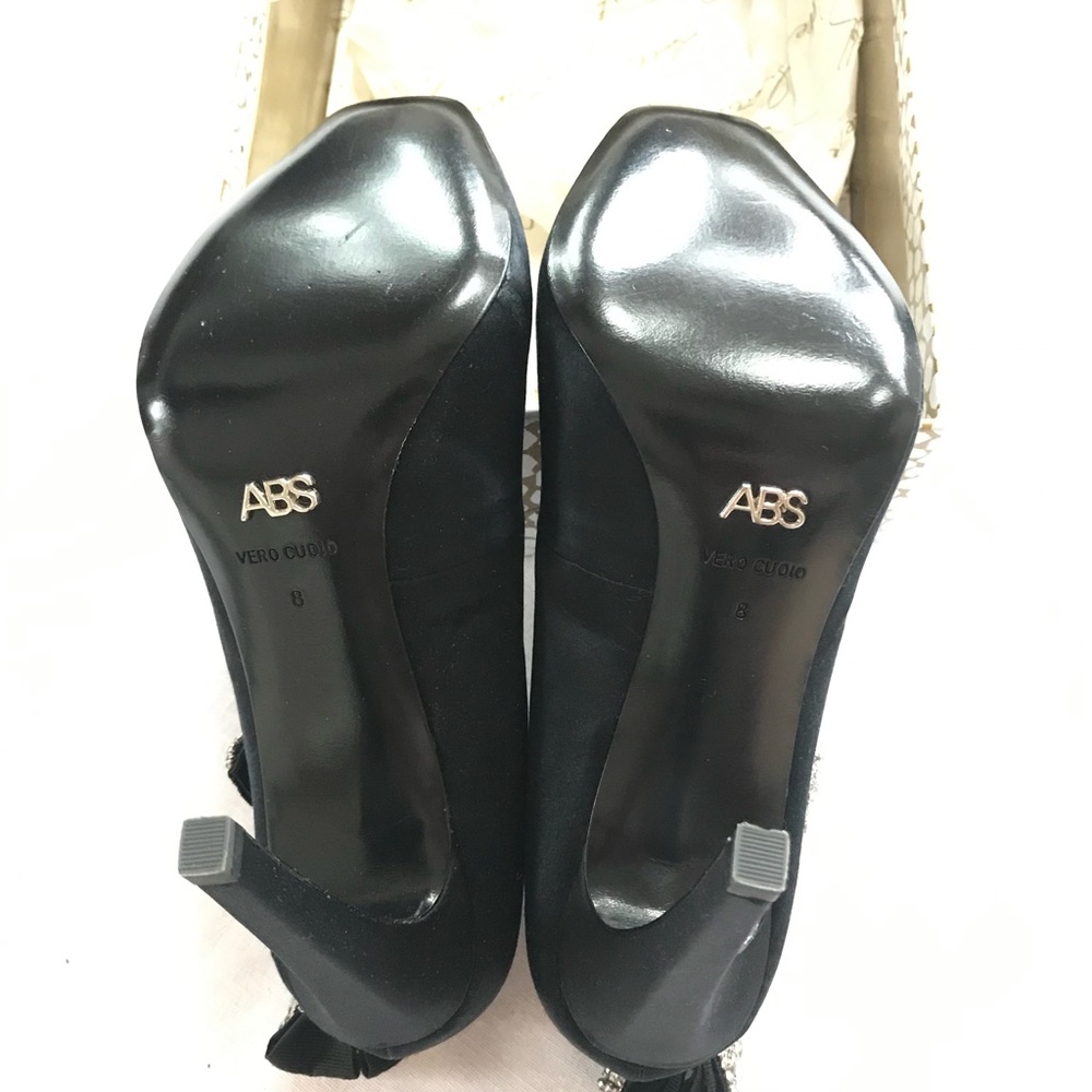 NIB ABS Sabrena Satin Jewel Bow Heel - Picture 5 of 10